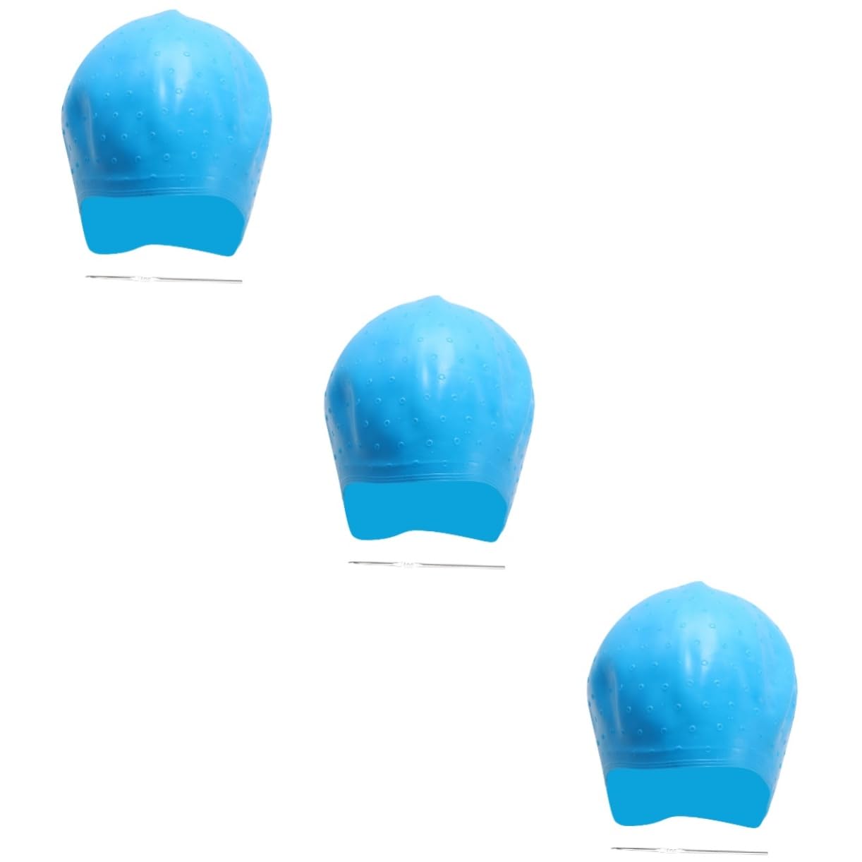 WOONEKY 3piezas Gorro De Azul Para Teñir Cabello Herramienta De Coloración Con Para Salón De y Personal