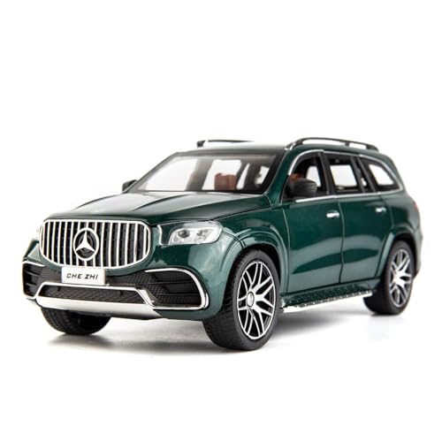 Image of BlackZone 1 /24 Scale Toy Car Compatible for Marceds GLS63 Alloy Metal Pull Back Toy Car | Openable Doors, Light & Music | Gifts for Boys and Girls (Green)