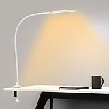 YOUKOYI Desk Lamp with Clamp, Swing Arm Lamp, Flexible Gooseneck Architect Table Lamp- Stepless Dimm