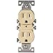Ivory Grounded Receptacle