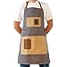 BBQ Butler BBQ Grill Apron - Adjustable Canvas Cooking Apron - BBQ Smoker Apron - Apron With Pockets - Professional Cooking Apron - Genuine Leather Pockets and Accents