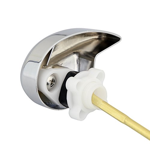 Image of Universal Toilet Tank Flush Lever - Deluxe Side Mount Brass Handle Replacement Fit Most Toilets
