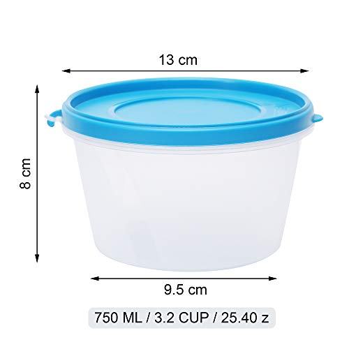 Image of Cutting EDGE Nesterware 750ml Stackable Food Container (Set of 3, Blue) | BPA-free plastic, stackable design, leak-proof, kitchen storage, pantry, fridge, meal prep, reusable, travel use
