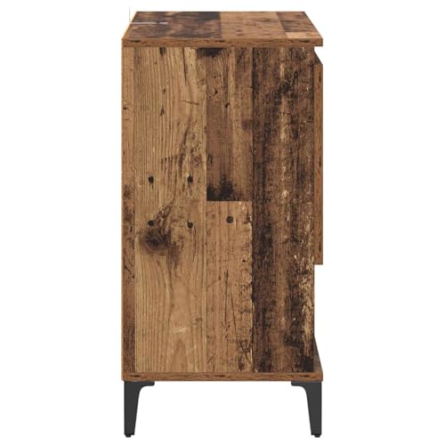 Aparador con aspecto de madera envejecida de 60cm para pasillo y comedor 8