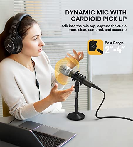 Maono Usb/Xlr Podcasting Dynamic Microphone, Studio Mic Kit With Volume Control, Shock Mount, Pop Filter, Ideal For Vocal, Recording, Voice Over, Live Streaming (Gray) #TOP5