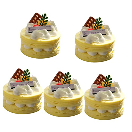 Luxshiny 5 Pçs Simulação De Bolo Decorações Para Cerimônia De Casamento Sorvete Brinquedo Muffins De