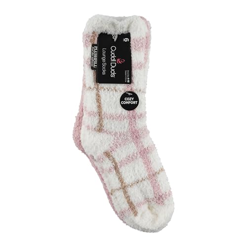 Cuddl Duds Women 6 Pair Pack Warm Cozy Fluffy Plush Home Comfortable Sleep Lounge Gift Assorted Pattern Crew Socks2