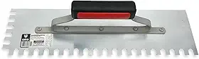 Desempenadeira Dentada Galo Aço Temperado 400mm X 120mm Cabo Fechado Para Argamassa Azulejo Contra Piso Original P/Pedreiro - (307/04)