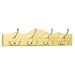 Brainerd RPMS4EZ-PNB-B 4 Tri-Hook Scalloped Top Rail/Coat Rack