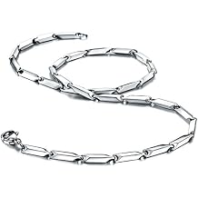 Merdia Stainless Steel Ingot Chains for Men | Made of Stainless Steel Necklaces for Men | Special Occasions Mens Necklace Pendant, Jewelry Chain | Male Neck Chain | Thin Necklace Jewelry, 20 Inches