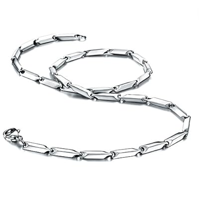 Merdia Stainless Steel Ingot Chains for Men | Made of Stainless Steel Necklaces for Men | Special Occasions Mens Necklace Pendant, Jewelry Chain | Male Neck Chain | Thin Necklace Jewelry, 20 Inches