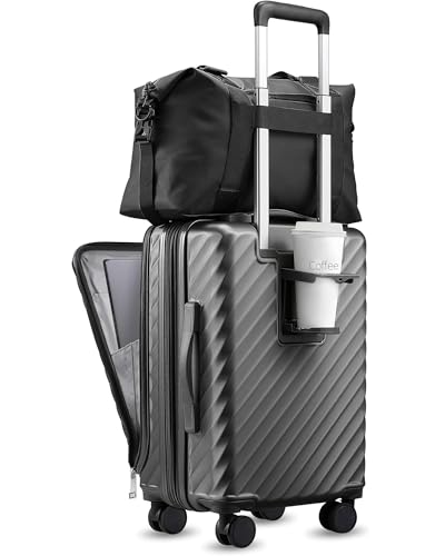 LUGGEX Carry-On Hard Shell Suitcase 2-Piece Set