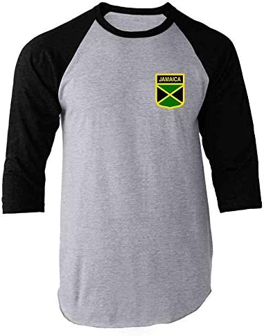 Jamaica Soccer Retro National Team Jamaican Raglan Baseball Tee Shirt