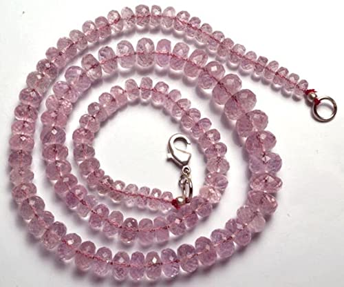 Perles de morganite naturelle en fil de 43 cm rondelles facettées pour création de bijoux DIY