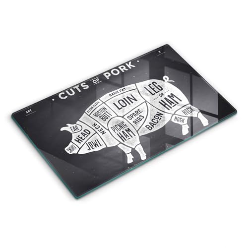 Planche à découper 52x30cm Wallfluent matériau résistant cuisson viande cochon