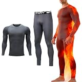 FROON Conjunto de Ropa Interior térmica para Hombre, Transpirable y cálido, Capa Base Funcional para Correr, Esquiar, Entrenamiento de compresión de Alta Elasticidad