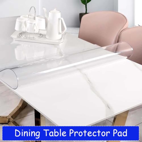 Nappe de table transparente en PVC rectangulaire imperméable 2mm - 3