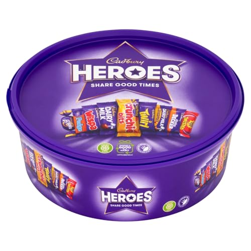 Christmas Chocolate Gift Tub, Christmas Chocolate Selection Box, Quality Street, Celebrations (Cdbury Heroes Chocolate Tub 550g)