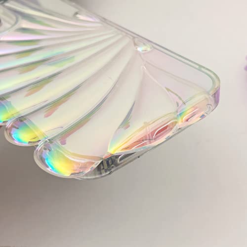 Ly&Sasif Iphone 13 Pro Max Case, Luxury Holographic Cute Laser 3D Shell Pattern Flashing Flash Wave Shaped Phone Case For Women And Girls Silicone Protective Case (Iphone 13 Pro Max 6.7 Inch) #TOP7