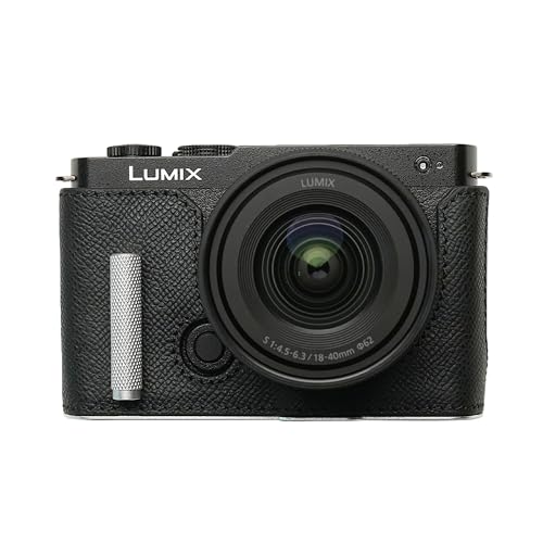 LUMIX S9 �p �{�f�B�[�n�[�t�P�[�X �{�f�B�P�[�X �o�b�e���[�̌����ł� �O�r�l�W���t�� �J�����P�[�X (�u���b�N)