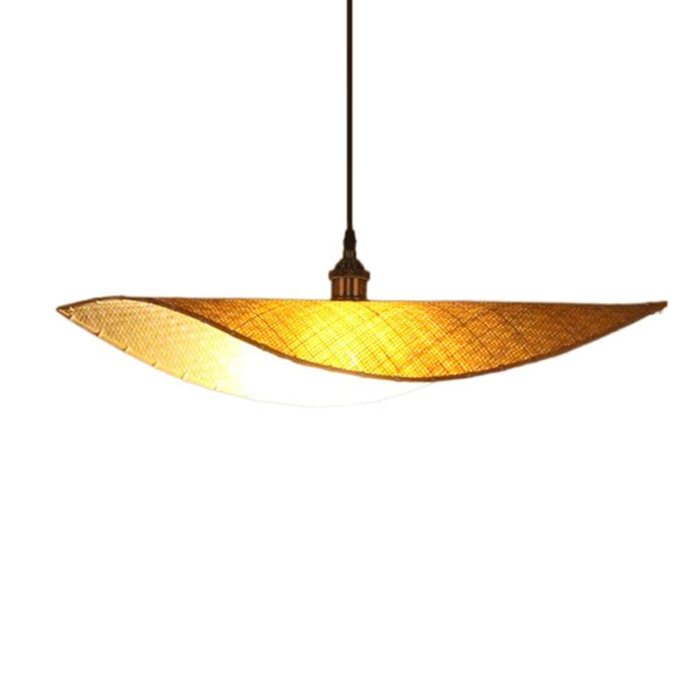 Lampe suspendue en rotin naturel, lustre bambou et osier pour salon et îlot