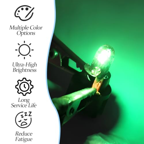 Kit de 20 Bombillas Halógenas T5 para Tablero de Auto Verde miniatura 3