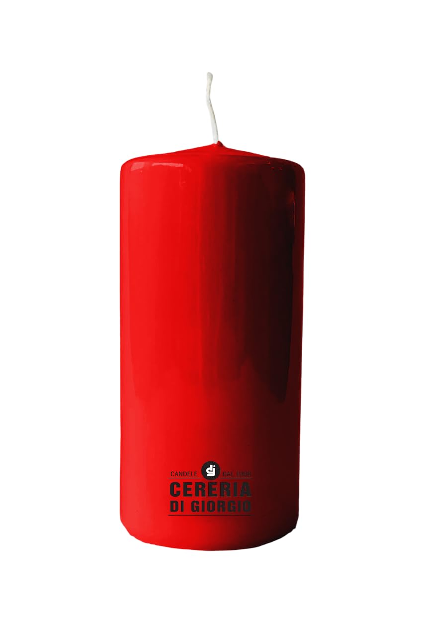 Candle Diameter 7 cm Height 15 cm Red