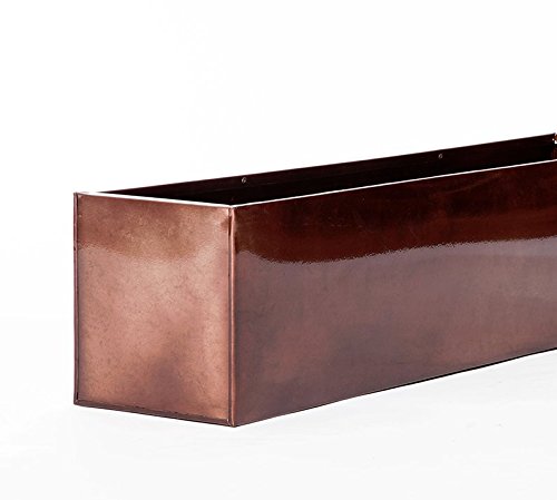 24in. Oil-Rubbed Bronze Metal Window Box Liners