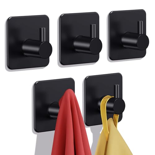 Auxmir Adhesive Hooks Heavy Duty 22lb(Max) Towel Hooks for S...