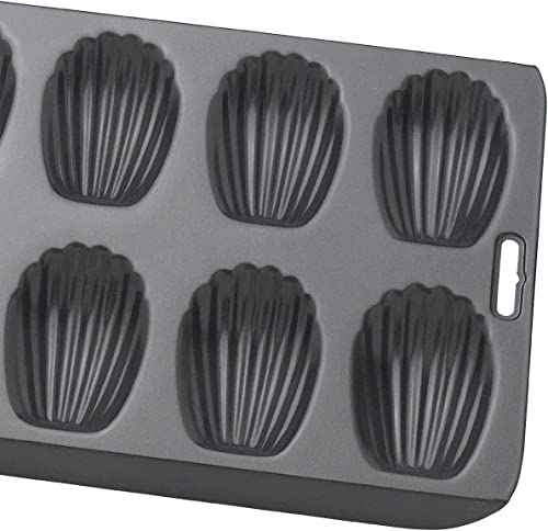 Hic Kitchen 12-Cup Madeleine Pan, Carbon Steel With Non-Stick Coating, 15.75-Inches X 8-Inches #TOP7