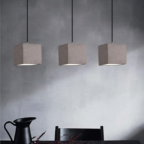 Suspension ciment cube et terrazzo pour lustre rétro rétro au design géométrique