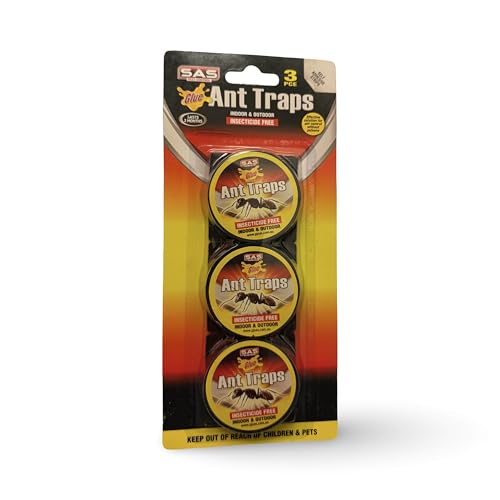 3er Set Ameisenköderdose - Ameisenköder - Ameisenfalle – Ungiftige Klebefalle zur Überwachung von Ameisen – Geruchslos, sicher für Kinder &...