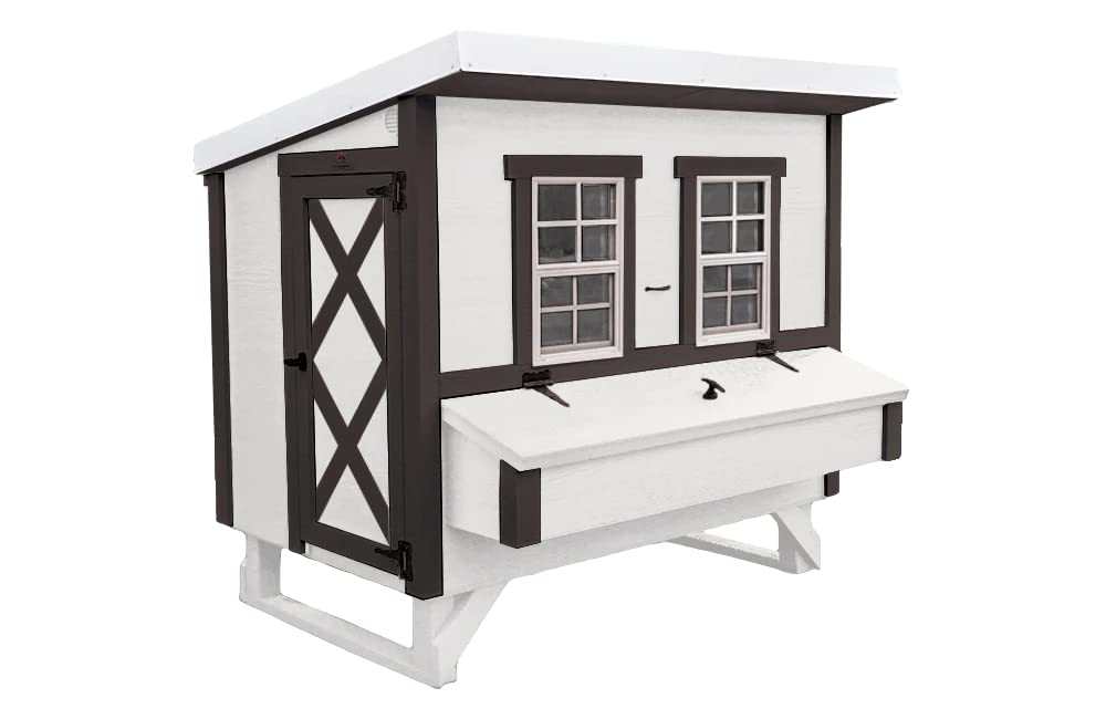 OverEZ Farmhouse Large Chicken Coop for Up to 15 Chickens