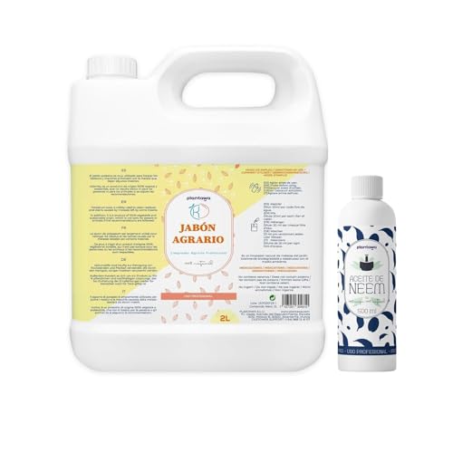 PLANTAWA Pack Jabón Potásico 2L + Aceite de Neem 500ml | Solución Multiusos | Fácil Aplicación y Máxima Eficacia | Versátil | Uso en Interior y Exterior | Productos de origen natural