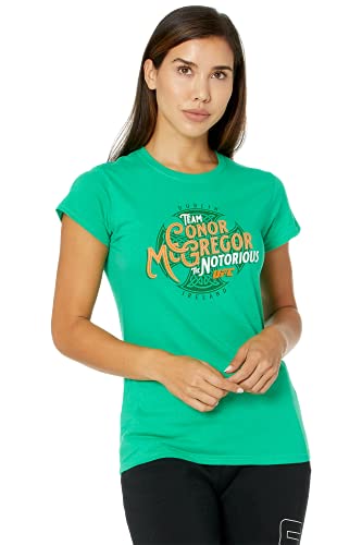 Camiseta UFC Conor McGregor Celtic femenina con acabados premium y algodón suave