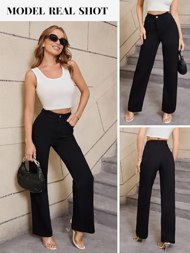 LONGBIDA Straight Leg Jeans for Women High Waisted Trendy Stretchy Baggy Jean Wide Leg Denim Pants2
