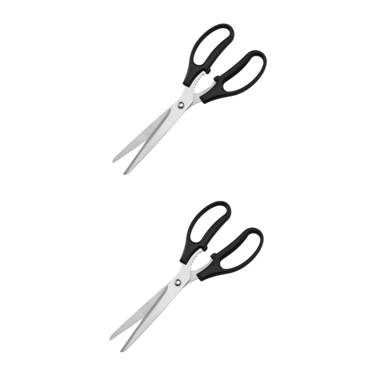 Ciieeo 2pezzi Forbici Da Cucina Acciaio Inossidabile Utensile Multifunzionale Per Pesce e Per Cucina Domestica e Barbecue Nero