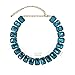 Wolin Fashion Large Rhinestone Necklace and Earring Set for Women Elegant Accessory with Dazzling Fashionable Design for Women to Easy Match Chunky Rhinestone Necklace Set (lake blue square rhinestone)