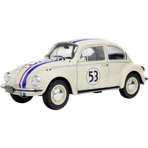Solido S1800505 VW Käfer 1303 Racer # 53   Modelo de Coche, Escala 1:18, Color Beige