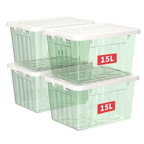 Cetomo 15L*4 Aufbewahrungsboxen, Rillen-verstärkte...