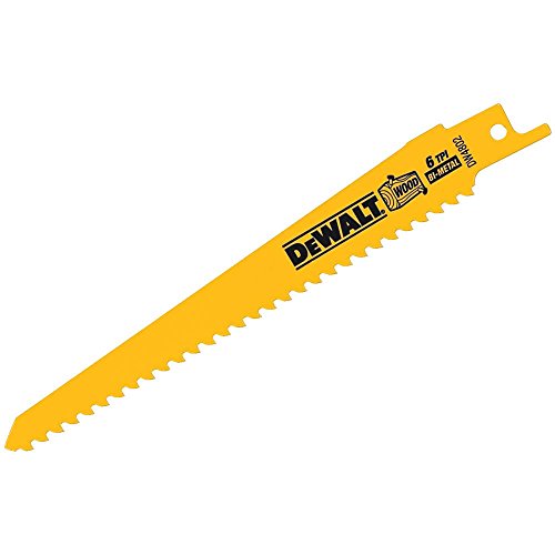 DEWALT Reciprocating Saw Blades, Taper Back, 6-Inch, 6 TPI, 5-Pack (DW4802) - image 1
