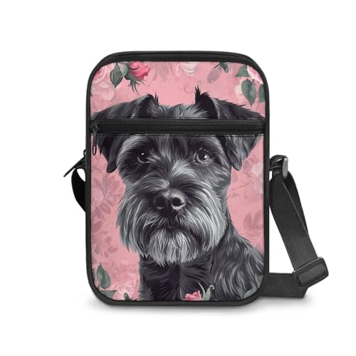 Dog Print Women's Crossbody Bags Waterproof Shoulder Bag Satchel Messenger Bags with Pockets