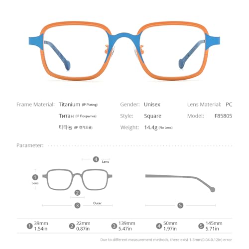 Image of FONEX Colorful Pure Titanium Glasses Frame Women Retro Round Eyeglasses