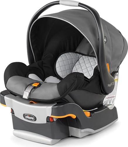 Image of Chicco KeyFit 30 Infant Car Seat and Base, Rear-Facing Seat for Infants 4-30 lbs., Infant Head and Body Support, Compatible with Chicco Strollers, Baby Travel Gear | Orion/Grey