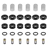 Partuto Fuel Injector Seal O Ring - Car O-Ring Rebuild Repair Kit - for Toyota 3VZE 3.0 V6 NBR Rubber Gray - 6 Sets