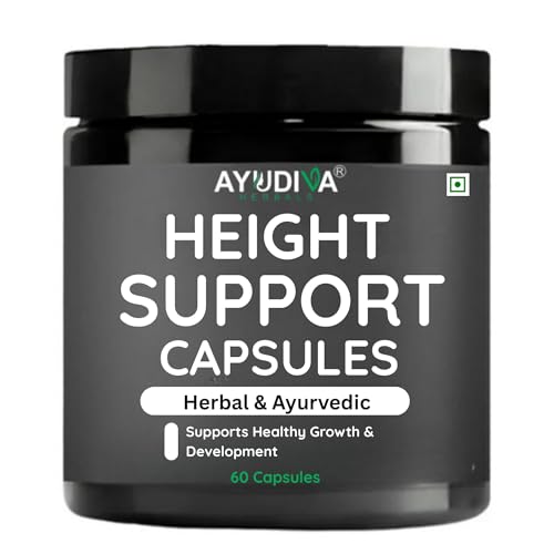 Image of Height Support Capsules | Ayurvedic & Herbal | Supports Healthy Growth & Body Development | 60 Veg Capsules