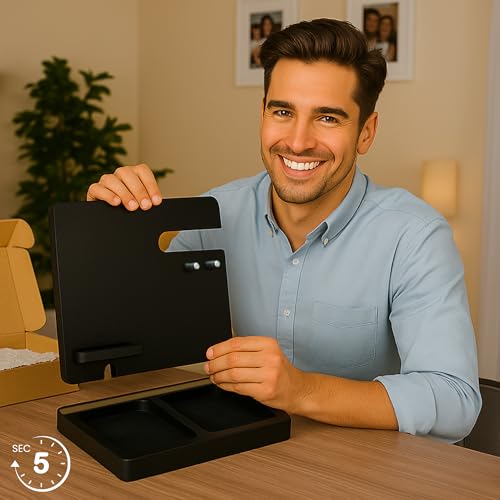 Namore Nightstand Organizer for Men – Wood Phone Docking Station & Bedside Valet Tray Organizer for Wallet, Watch & Keys – Unique Gifts for Men, Husband, Dad - Thumbnail 2