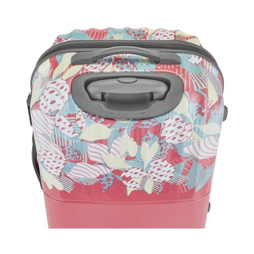 Image of Sprout 79cm Trolley Bag,Hard Side 8 Wheel Check-in Luggage- Pink, Printed, Travel Bag for Women