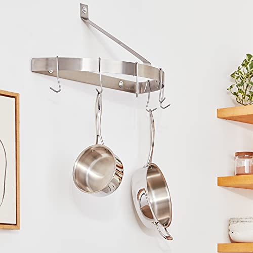 Cuisinart Chef's Classic Half-Circle Wall-Mount Pot Rack, Brushed Stainless #TOP4