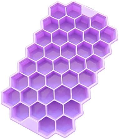 Ice Cubes Cream Maker Tools Box Fridge Treats Freezer Makes 37 Oven And Dishwasher Safe. (Purple)